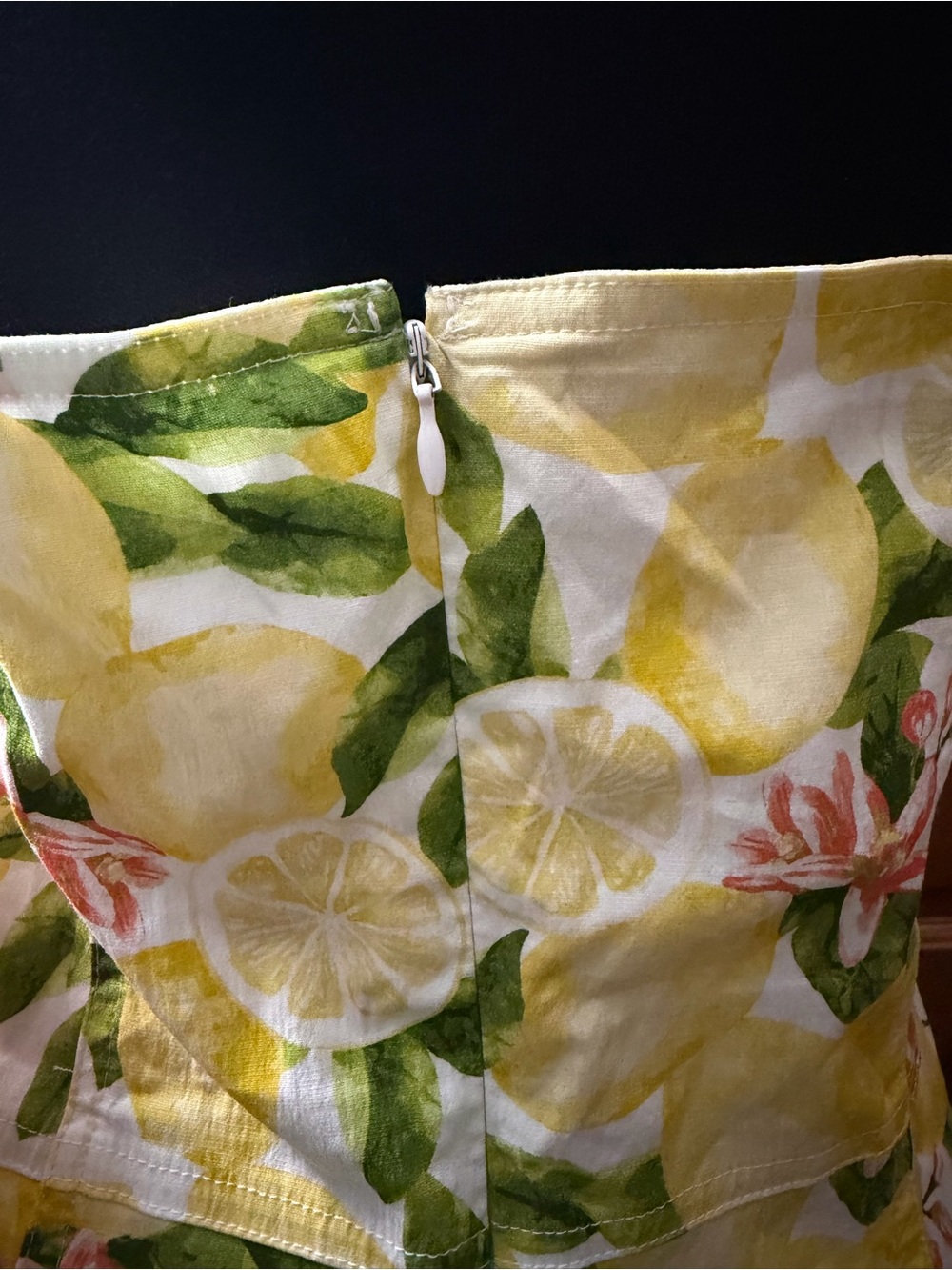 Avec Les Filles Lemon Print Fit & Flare Sundress NWT Size 12 Resort vacation - Picture 4 of 10